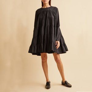 MERLETTE Soliman tiered cotton mini dress